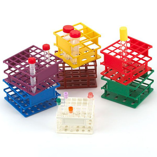 16 place nylon wireless tube rack orange