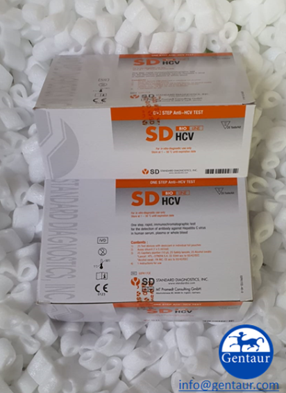 SD Bioline HCV 25 test, diluent, acpp, lancets and swabs, 25 tests/kit